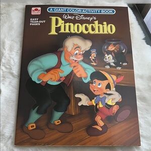 Vintage Disney Pinocchio Activity Coloring Book
